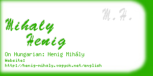 mihaly henig business card