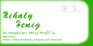 mihaly henig business card